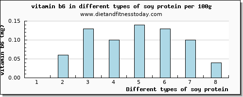 soy protein vitamin b6 per 100g